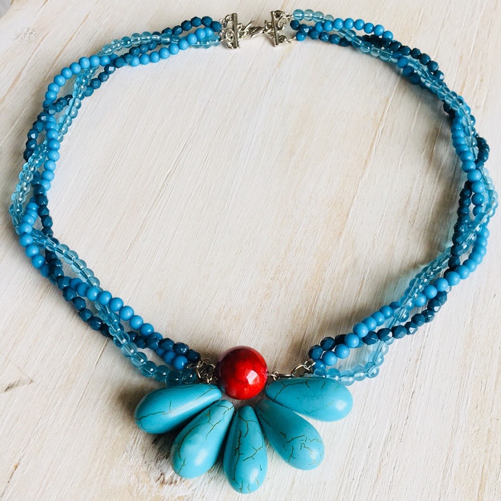 Intricately Twisted Beaded Necklace